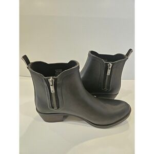 Lucky Brand Basel H2O Rain Boots Black Rubber Ankle Booties LK-BASELH20 Mens 8M